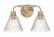 Craftmade - 61102-CPZ - Two Light Vanity - Pleated - Premium Bronze