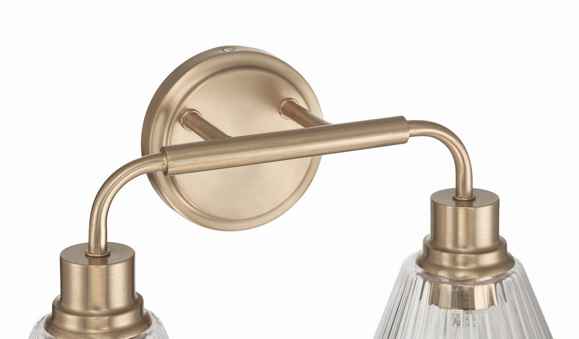 Craftmade - 61102-CPZ - Two Light Vanity - Pleated - Premium Bronze