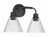Craftmade - 61102-FB - Two Light Vanity - Pleated - Flat Black