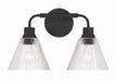 Craftmade - 61102-FB - Two Light Vanity - Pleated - Flat Black