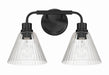 Craftmade - 61102-FB - Two Light Vanity - Pleated - Flat Black