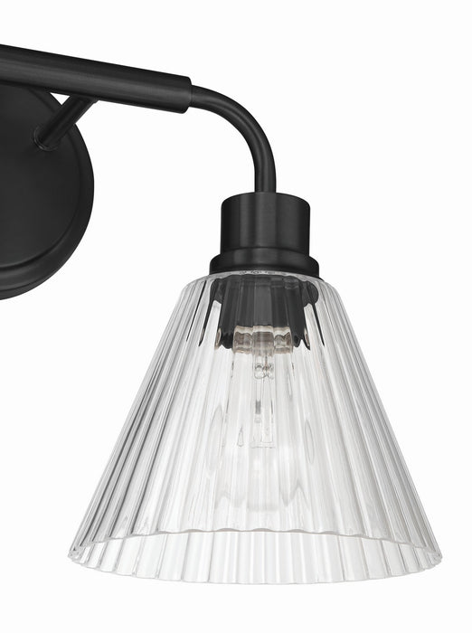 Craftmade - 61102-FB - Two Light Vanity - Pleated - Flat Black