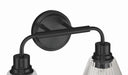 Craftmade - 61102-FB - Two Light Vanity - Pleated - Flat Black