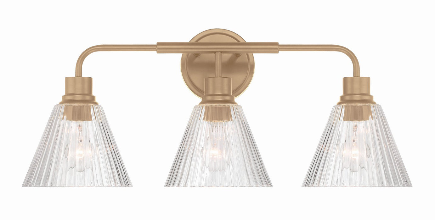 Craftmade - 61103-CPZ - Three Light Vanity - Pleated - Premium Bronze