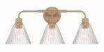 Craftmade - 61103-CPZ - Three Light Vanity - Pleated - Premium Bronze