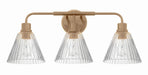 Craftmade - 61103-CPZ - Three Light Vanity - Pleated - Premium Bronze