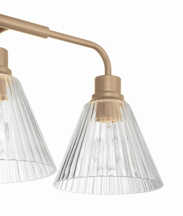 Craftmade - 61103-CPZ - Three Light Vanity - Pleated - Premium Bronze