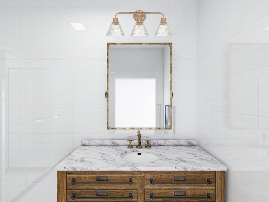 Craftmade - 61103-CPZ - Three Light Vanity - Pleated - Premium Bronze
