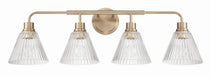 Craftmade - 61104-CPZ - Four Light Vanity - Pleated - Premium Bronze