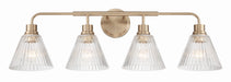Craftmade - 61104-CPZ - Four Light Vanity - Pleated - Premium Bronze