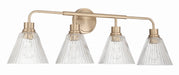 Craftmade - 61104-CPZ - Four Light Vanity - Pleated - Premium Bronze