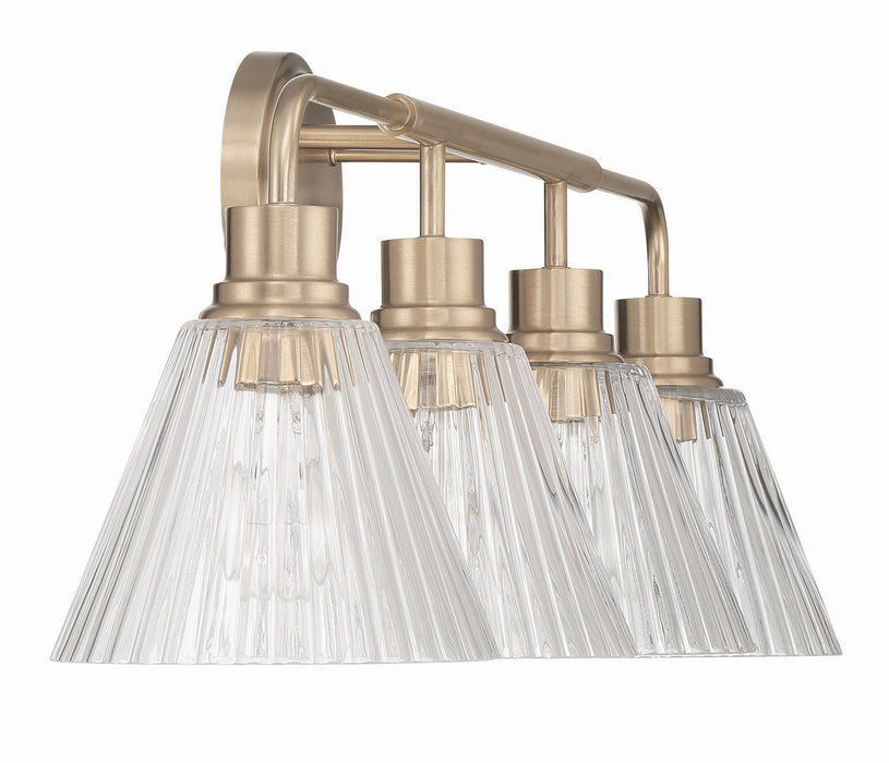 Craftmade - 61104-CPZ - Four Light Vanity - Pleated - Premium Bronze