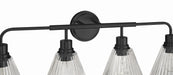 Craftmade - 61104-FB - Four Light Vanity - Pleated - Flat Black