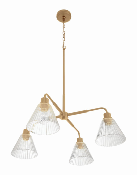 Craftmade - 61124-CPZ - Four Light Chandelier - Pleated - Premium Bronze
