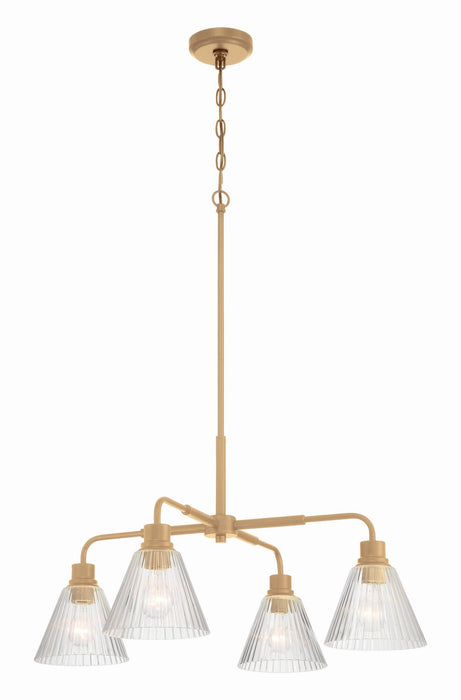 Craftmade - 61124-CPZ - Four Light Chandelier - Pleated - Premium Bronze