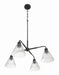 Craftmade - 61124-FB - Four Light Chandelier - Pleated - Flat Black