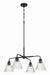 Craftmade - 61124-FB - Four Light Chandelier - Pleated - Flat Black