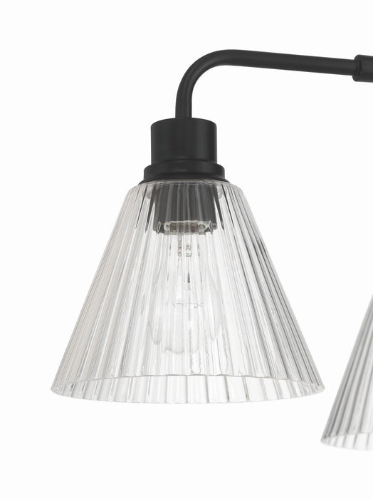Craftmade - 61124-FB - Four Light Chandelier - Pleated - Flat Black