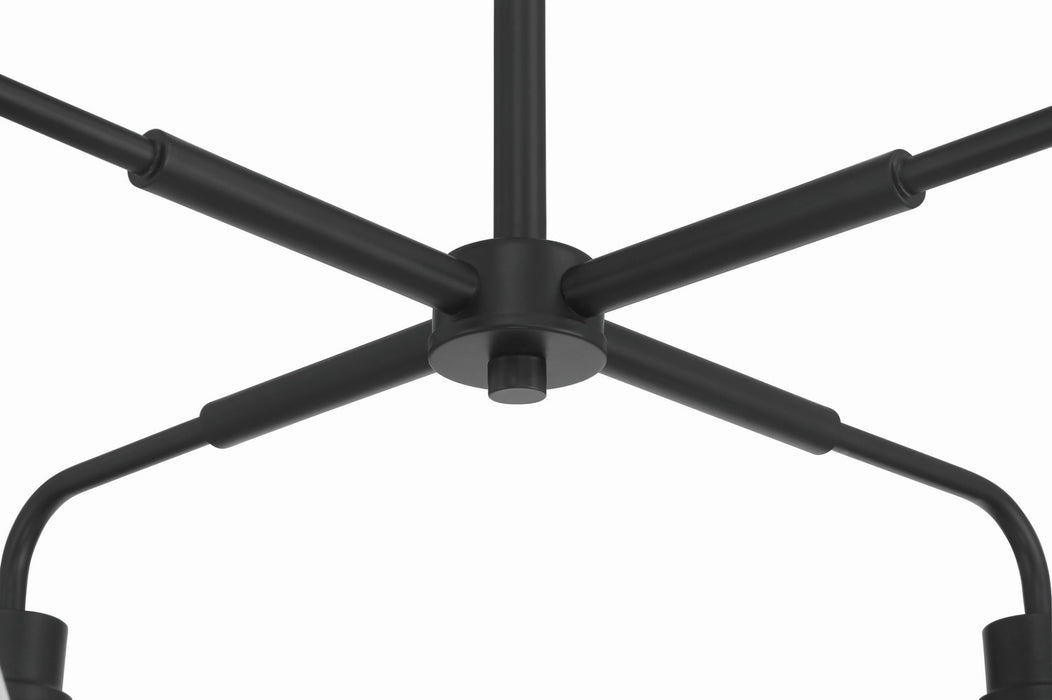 Craftmade - 61124-FB - Four Light Chandelier - Pleated - Flat Black
