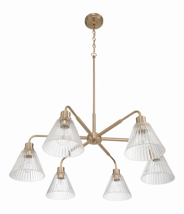 Craftmade - 61126-CPZ - Six Light Chandelier - Pleated - Premium Bronze