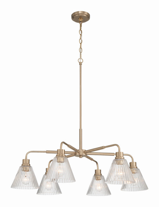Craftmade - 61126-CPZ - Six Light Chandelier - Pleated - Premium Bronze