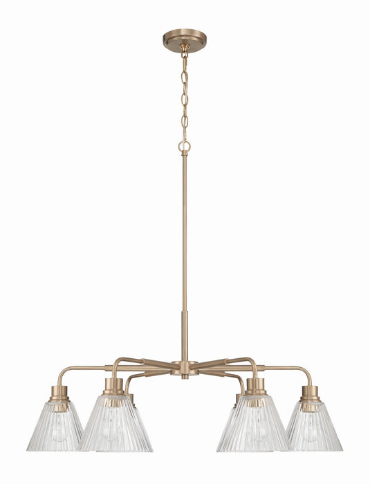 Craftmade - 61126-CPZ - Six Light Chandelier - Pleated - Premium Bronze