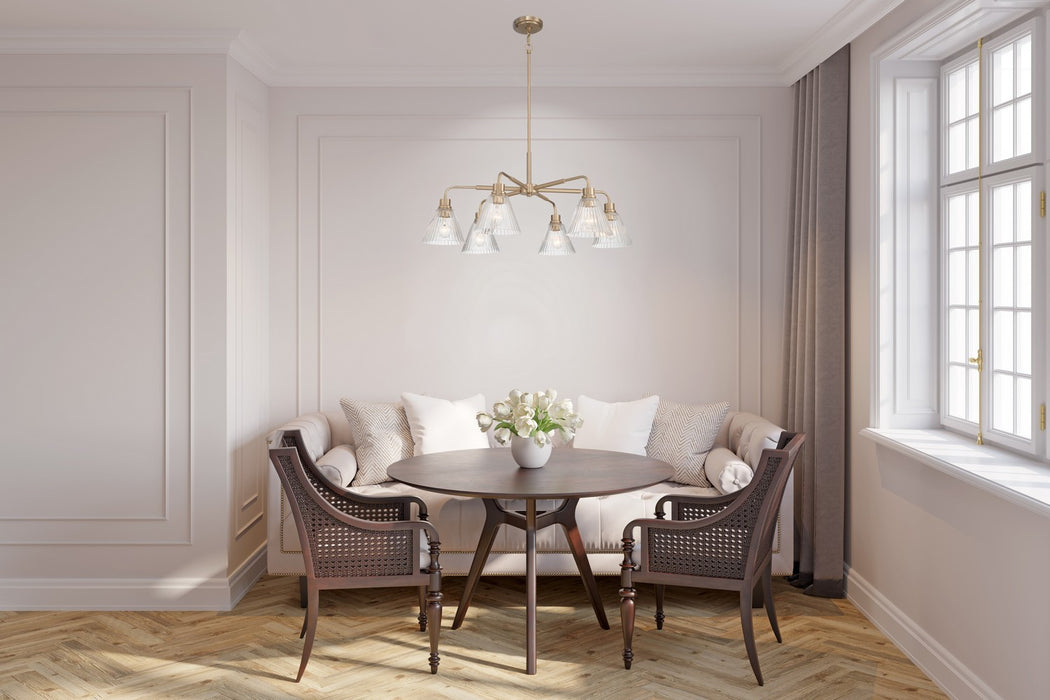 Craftmade - 61126-CPZ - Six Light Chandelier - Pleated - Premium Bronze