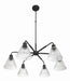 Craftmade - 61126-FB - Six Light Chandelier - Pleated - Flat Black