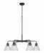 Craftmade - 61126-FB - Six Light Chandelier - Pleated - Flat Black