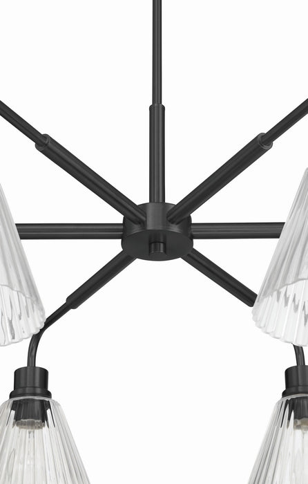 Craftmade - 61126-FB - Six Light Chandelier - Pleated - Flat Black