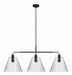 Craftmade - 61173-FB - Three Light Vanity - Pleated - Flat Black