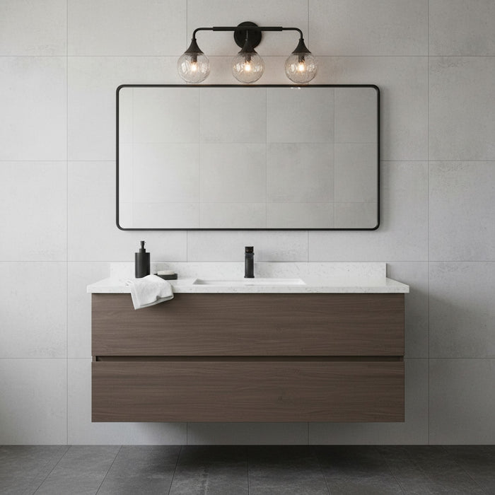 Craftmade - 61203-FB - Three Light Vanity - Reflection - Flat Black