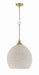 Craftmade - 61391W-SB - One Light Pendant - Keira - Satin Brass
