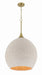 Craftmade - 61393W-SB - Three Light Pendant - Keira - Satin Brass