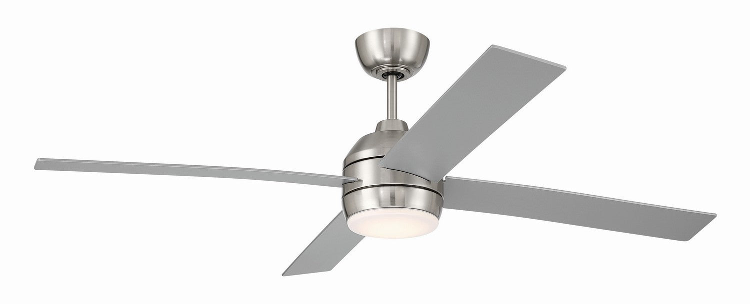 Craftmade - KLS52BNK4 - 52" Ceiling Fan - Kelsey 52" 4-blade Indoor Ceiling Fan - Brushed Polished Nickel