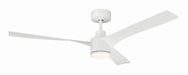 Craftmade - PHB52W3 - 52" Ceiling Fan - Phoebe 52" 3-Blade In/Outdoor Damp Fan - White