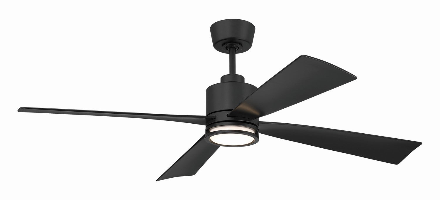 Craftmade - RHT52FB4 - 52" Ceiling Fan - Rhett 52" In/Outdoor Fan Damp Rated - Flat Black
