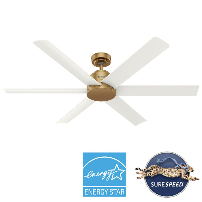 Hunter - 51833 - 60" Ceiling Fan - Kennicott - Luxe Gold