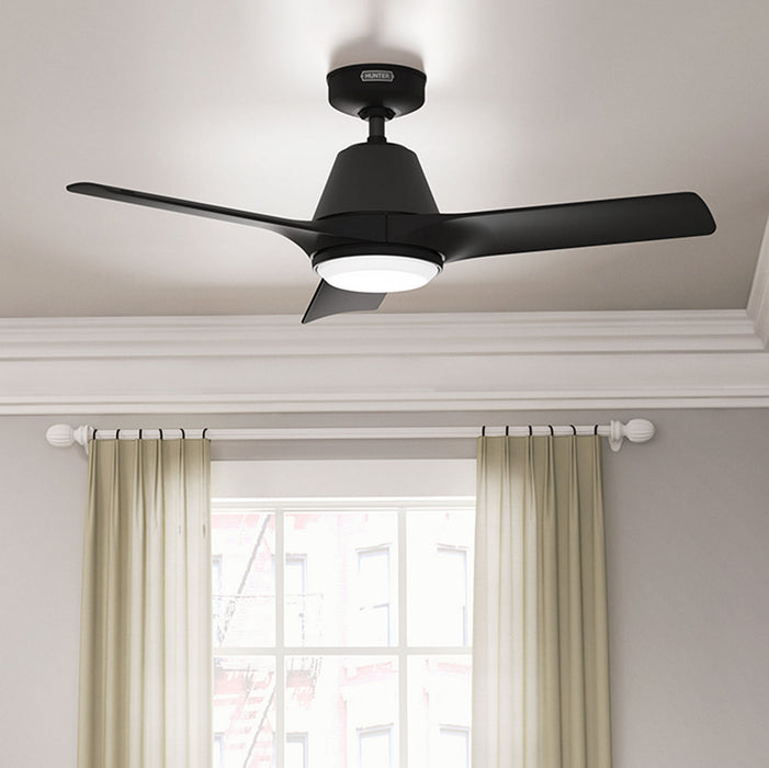 Hunter - 52881 - 44" Ceiling Fan - Aeronaut - Matte Black