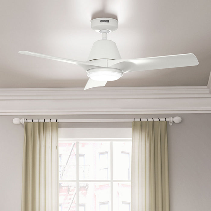 Hunter - 52882 - 44" Ceiling Fan - Aeronaut - Matte White