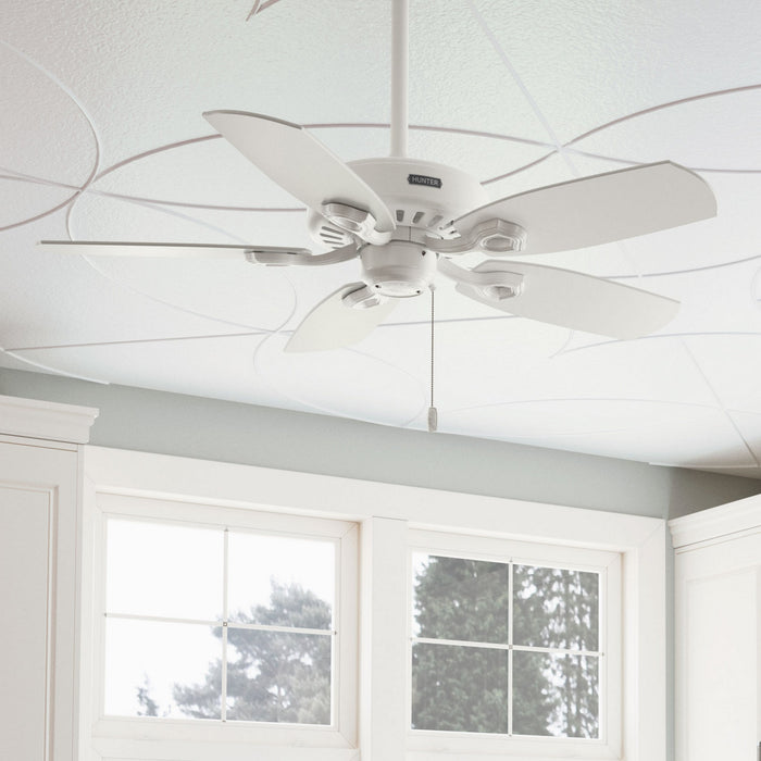 Hunter - 53486 - 42" Ceiling Fan - Builder Elite - Fresh White