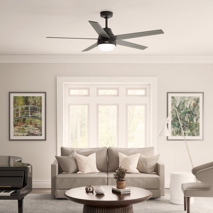 Hunter - 53780 - 60" Ceiling Fan - Aerodyne - Matte Black