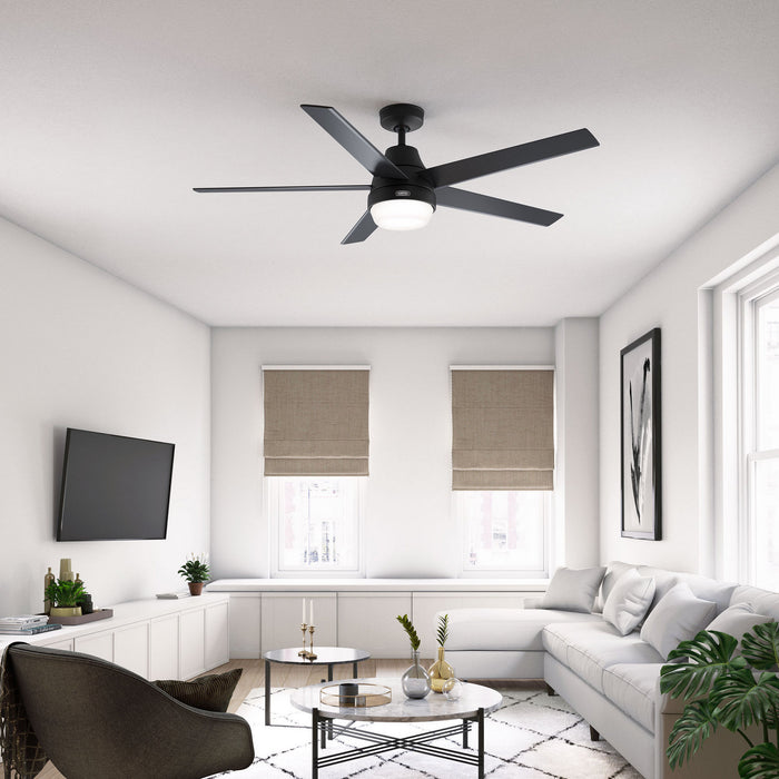 Hunter - 53780 - 60" Ceiling Fan - Aerodyne - Matte Black