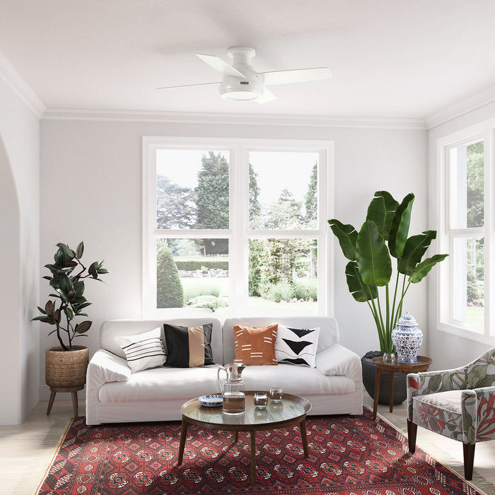 Hunter - 59334 - 44" Ceiling Fan - Dempsey - Fresh White