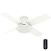 Hunter - 59334 - 44" Ceiling Fan - Dempsey - Fresh White