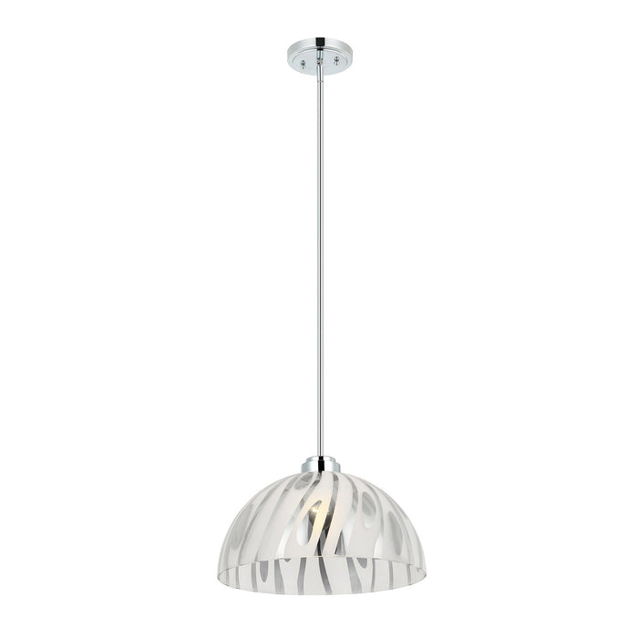 Varaluz - 1070P01LCH - One Light Pendant - Chroman Empire - Chrome