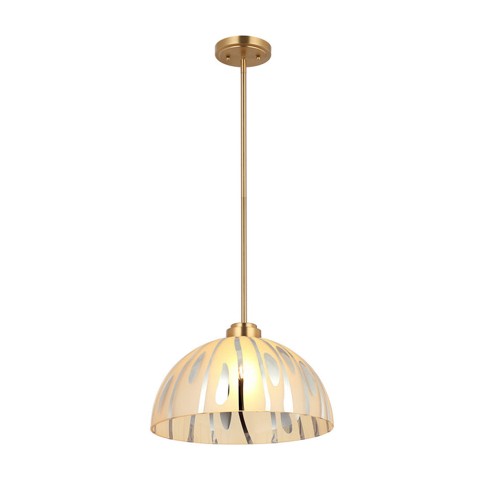 Varaluz - 1070P01LSG - One Light Pendant - Chroman Empire - Satin Gold