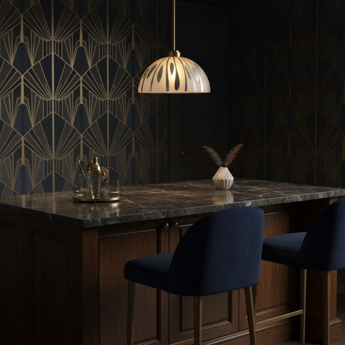 Varaluz - 1070P01LSG - One Light Pendant - Chroman Empire - Satin Gold