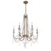 Varaluz - 270C06BK - Six Light Chandelier - Barcelona - Brass Kisser