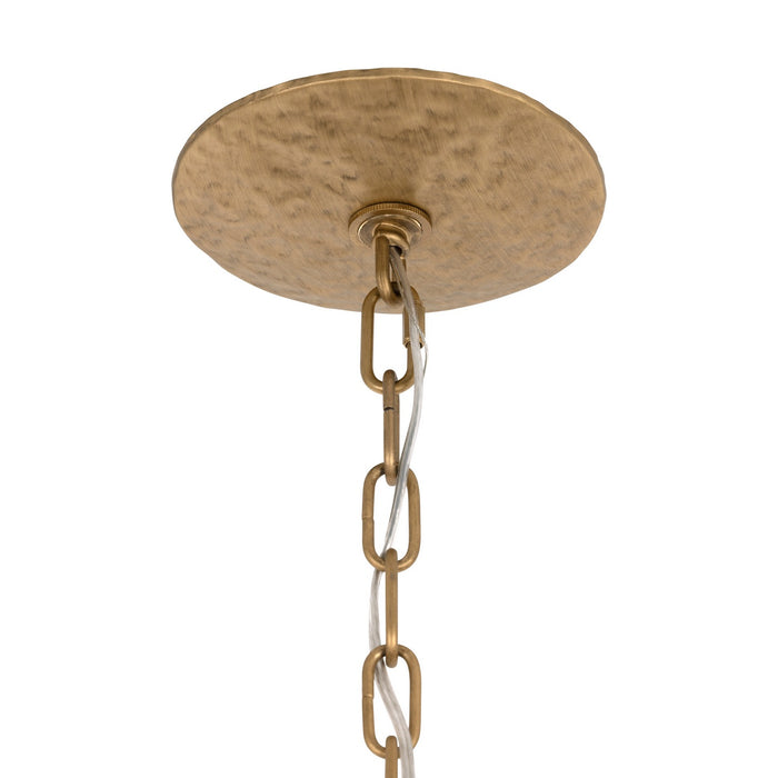 Varaluz - 270C06BK - Six Light Chandelier - Barcelona - Brass Kisser